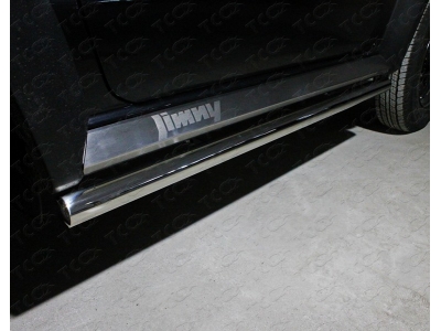 Пороги труба 60 мм ТСС для Suzuki Jimny 2019-2021
