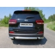 Защита задняя овальные уголки 75х42 мм ТСС для Kia Sorento Prime 2015-2017