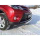 Защита переднего бампера овальная 75х42 мм ТСС для Toyota RAV4 2013-2015